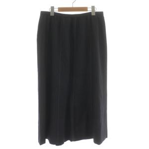 Leilian LESSONA フレアスカート ロング ウール 大きいサイズ 15 2XL 黒 ブラック