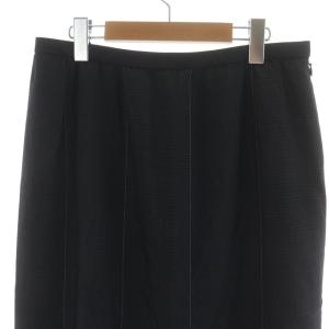 Leilian LESSONA フレアスカート ロング ウール 大きいサイズ 15 2XL 黒 ブラック