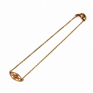 agete ブレスレット プレート K10 イエローゴールド