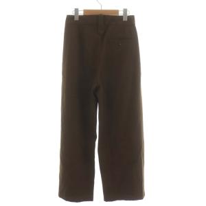 MARGARET HOWELL 19AW パンツ スラックス ワイド ウール タック 1 S ダークブラウン