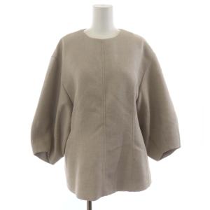 22SS ギマボンディングステッチブラウス シャツ プルオーバー ボリュームスリーブ 七分袖 38 M ベージュ 531-2110308