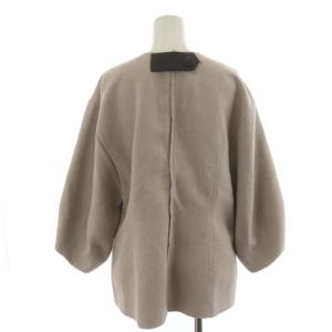 ADORE 22SS ギマボンディングステッチブラウス シャツ プルオーバー ボリュームスリーブ 七分袖 38 M ベージュ 531-2110308