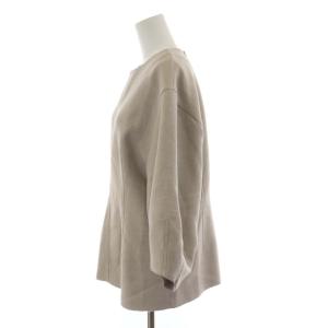 ADORE 22SS ギマボンディングステッチブラウス シャツ プルオーバー ボリュームスリーブ 七分袖 38 M ベージュ 531-2110308