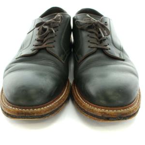 marka クレープソール サービスシューズ レザーシューズ レースアップ 靴 8.5 27cm 緑 グリーン