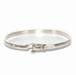 TIFFANY&Co. フック＆アイ K18 SV925コンビ バングル ブレスレット シルバー ジュエリー アクセサリー