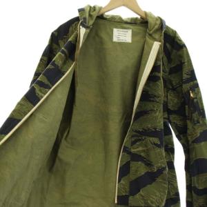 THE REAL McCOY'S ジップアップパーカー タイガーカモ M グリーン