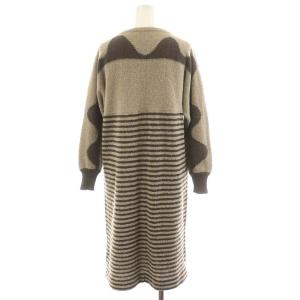 ISSEY MIYAKE 70's ヴィンテージ オールスタイルタグ ニットワンピース  ボーダー ベージュ