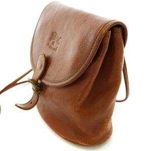 IL BISONTE ショルダーバッグ レザー ベルト 茶 ブラウン