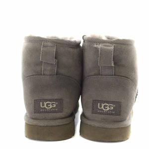 UGG australia クラシック ミニ CLASSIC MINI ムートンブーツ ショートブーツ フラット 裏ボア US7 24cm グレー 5854
