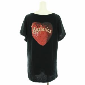 HYSTERIC GLAMOUR Tシャツ カットソー ラウンドネック 半袖 スカルベリー FREE 黒 ブラック