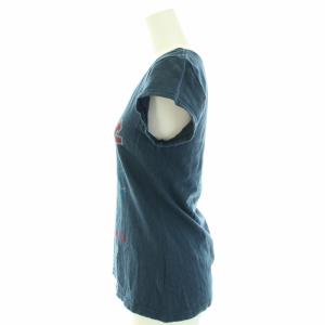 HYSTERIC GLAMOUR Tシャツ カットソー ラウンドネック 半袖 ヒスベア プリント FREE 紺 ネイビー