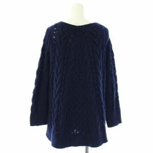 KEITA MARUYAMA ニット セーター カシミヤ100％ 長袖 ケーブル編み 1 S 紺 ネイビー