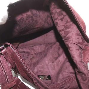 FURLA ショルダーバッグ ハンドバッグ ワンショルダー スエード レザー フリンジ ワインレッド ボルドー
