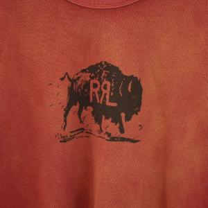 RRL ラルフローレン ロングスリーブグラフィックTシャツバッファロープリント L S GRAPHIC TSHIRTS BUFFALO