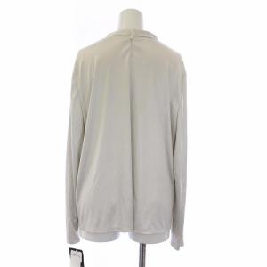 Leilian ブラウス カットソー 長袖 バンドカラー プルオーバー 17+ 大きいサイズ 3XL グレー タグ付き