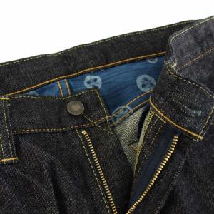 桃太郎ジーンズ MOMOTARO JEANS 銅丹特濃ナローテーパード ジッパーフライ デニムパンツ ジーンズ 出陣ペイント W32 M インディゴ