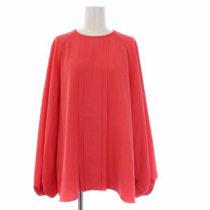 21AW ドライタッチジョーゼットブラウス カットソー 長袖 プルオーバー 38 M ピンク