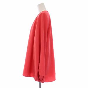 ADORE 21AW ドライタッチジョーゼットブラウス カットソー 長袖 プルオーバー 38 M ピンク