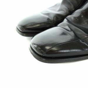 PRADA ブーツ スクエアトゥ サイドジップ レザー 29.0cm ブラック