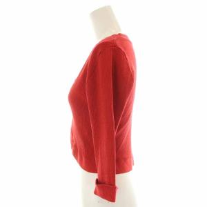 M'S GRACY 22SS ニットカーディガン ボレロ リブ 七分袖 38 M 赤 レッド