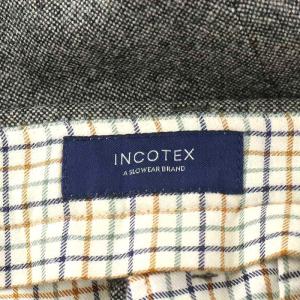 INCOTEX SLIM fit パンツ スラックス ジッパーフライ ウール 50 L グレー
