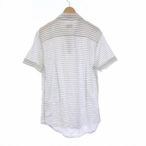 FENDI ポロシャツ 半袖 ボーダー 48 M 白 黒 ホワイト ブラック