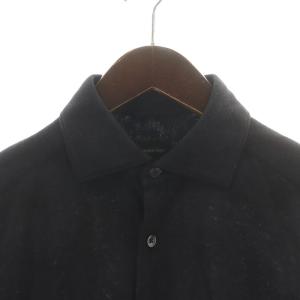 Ermenegildo Zegna シャツ カジュアルシャツ 長袖 鹿の子 カシミヤ混 S チャコール