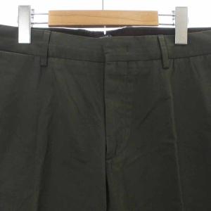 Ermenegildo Zegna regular fit スラックス テーパードパンツ ジップフライ 50 S 緑 グリーン