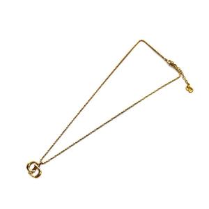 Christian Dior CDロゴ ヴィンテージ ネックレス ペンダント ゴールド色