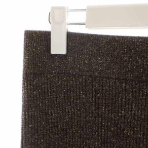 Deuxieme Classe 20SS ikat風 パンツ ニットパンツ クロップド丈 シルク 36 S 茶 ブラウン 20080500715010