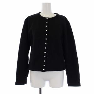 20SS CARDIGAN LE PETIT プレッション スウェットカーディガン 長袖 裏起毛 クルーネック 1 S 黒