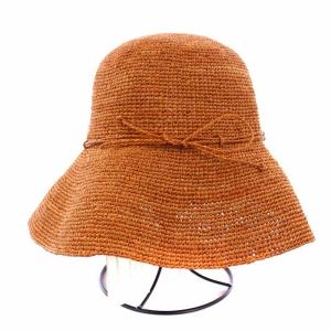 HELEN KAMINSKI プロヴァンス10 麦わら帽子 ラフィアハット リボン 茶 ブラウン