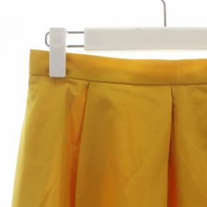 M'S GRACY タックフレアスカート ロング 無地 40 L 黄色 イエロー