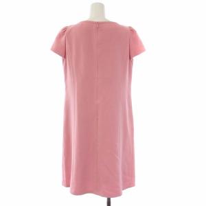 M'S GRACY ワンピース ひざ丈 半袖 クルーネック 42 L ピンク