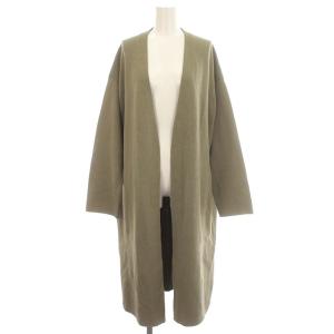 カーディガン コットン ニット ロング 36 S カーキ