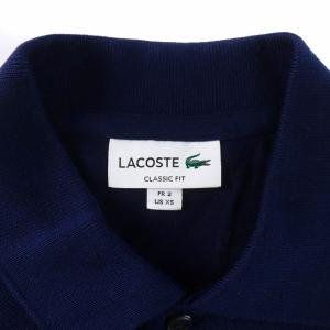 LACOSTE L.12.12 ポロシャツ カットソー 鹿の子 ワッペン 半袖 FR2 XS 紺 ネイビー L1212AL