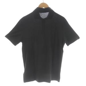 Cruciani ポロシャツ ジャージー ストレッチ 半袖 ハーフボタン 52 XL カーキ CUJOS.P32