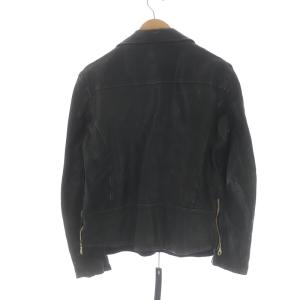 ISAMU KATAYAMA BACKLASH イタリアンショルダー製品染めダブルライダース ジャケット カウレザー M グリーン