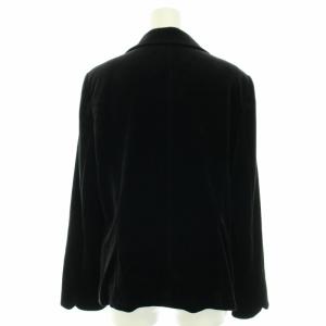 Leilian オリジナル ORIGINAL テーラードジャケット シングル 2B ノーベント ベロア 13 XL 黒 ブラック