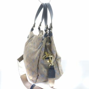 russet ハンドバッグ ショルダーバッグ 2way ナイロン レザー 総柄 グレー