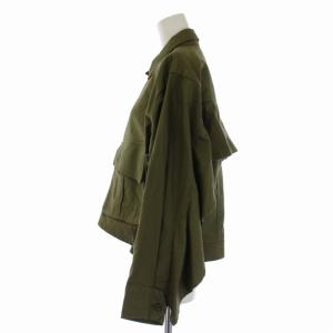 CLANE 20SS MILITARY SHORTJACKET バックフリルミリタリージャケット F カーキ 18103-0431