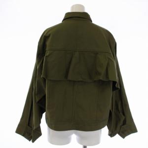 CLANE 20SS MILITARY SHORTJACKET バックフリルミリタリージャケット F カーキ 18103-0431