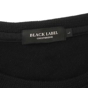 BLACK LABEL CRESTBRIDGE 近年モデル ロンT ウール混 カットソー 長袖 ワッフル L 黒 ブラック