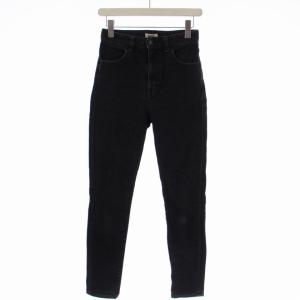 RHC スキニー デニムパンツ ジーンズ ジップフライ 日本製 24 M 黒 ブラック 2910600384