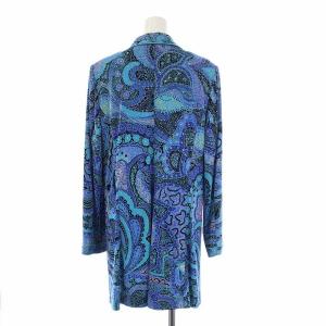 LEONARD FASHION テーラードジャケット 総柄 LL ブルー