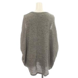 ENFOLD フレアタンクトップ リネン 麻 ニット ノースリーブ カットソー 38 M グレー