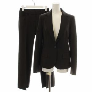 スーツ セットアップ 上下 テーラードジャケット テーパードパンツ ウール 0 XS X0 XXS 茶 ブラウン