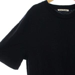 Acne Studios Tシャツ カットソー ロゴ クルーネック 半袖 S 黒 ブラック