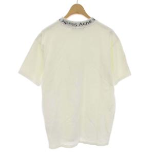 Acne Studios NAVID Tシャツ カットソー ハイネック 半袖 ロゴ ストレッチ XS 白 ホワイト