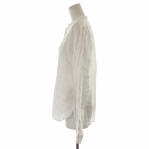 MARGARET HOWELL ブラウス シャツ リネン 麻 長袖 3 L 白 ホワイト